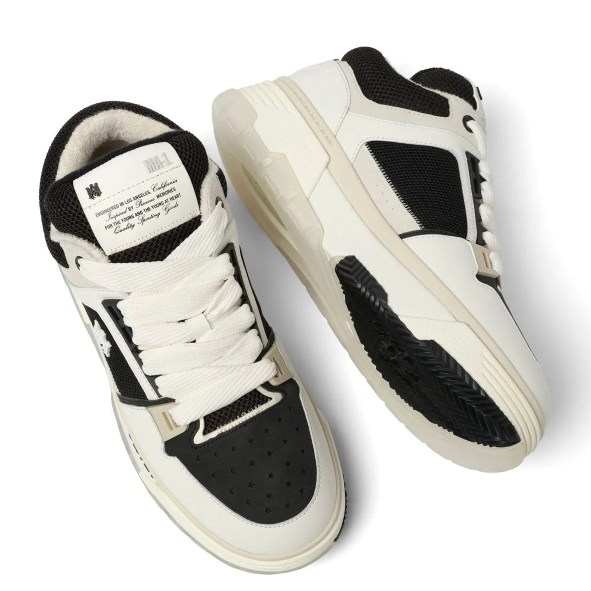 Amiri MA-1 Sneaker Black/Alabaster - vista superior
