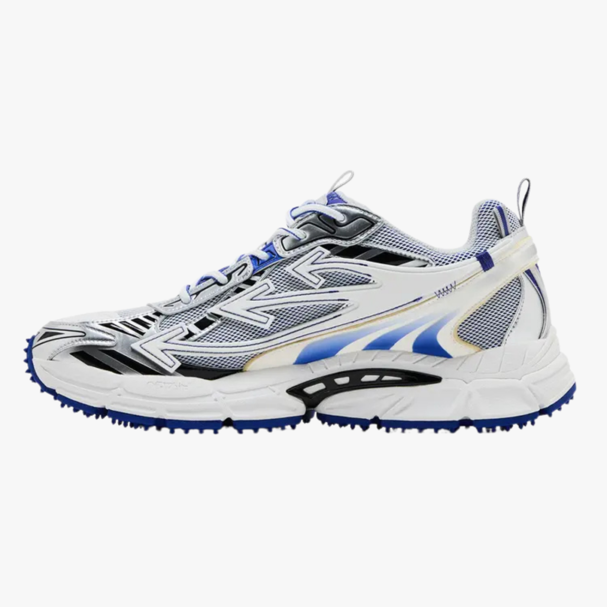 Off-White Be Right Back Blue White - vista lateral