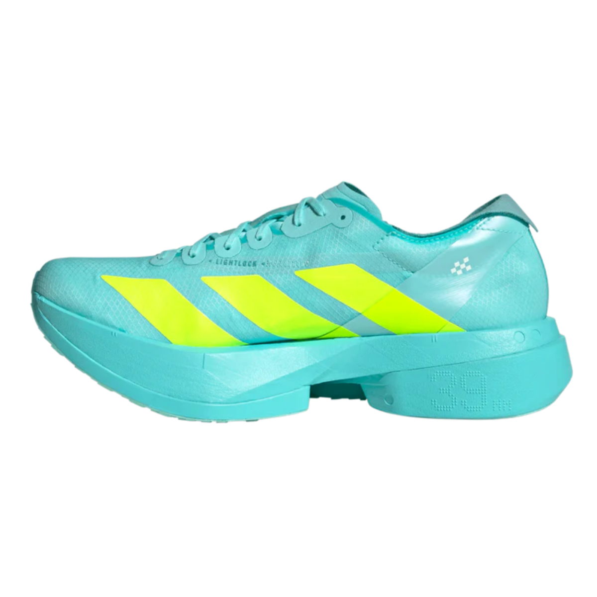 Adizero Adios Pro 4 Flash Aqua Lucid Lemon - vista lateral