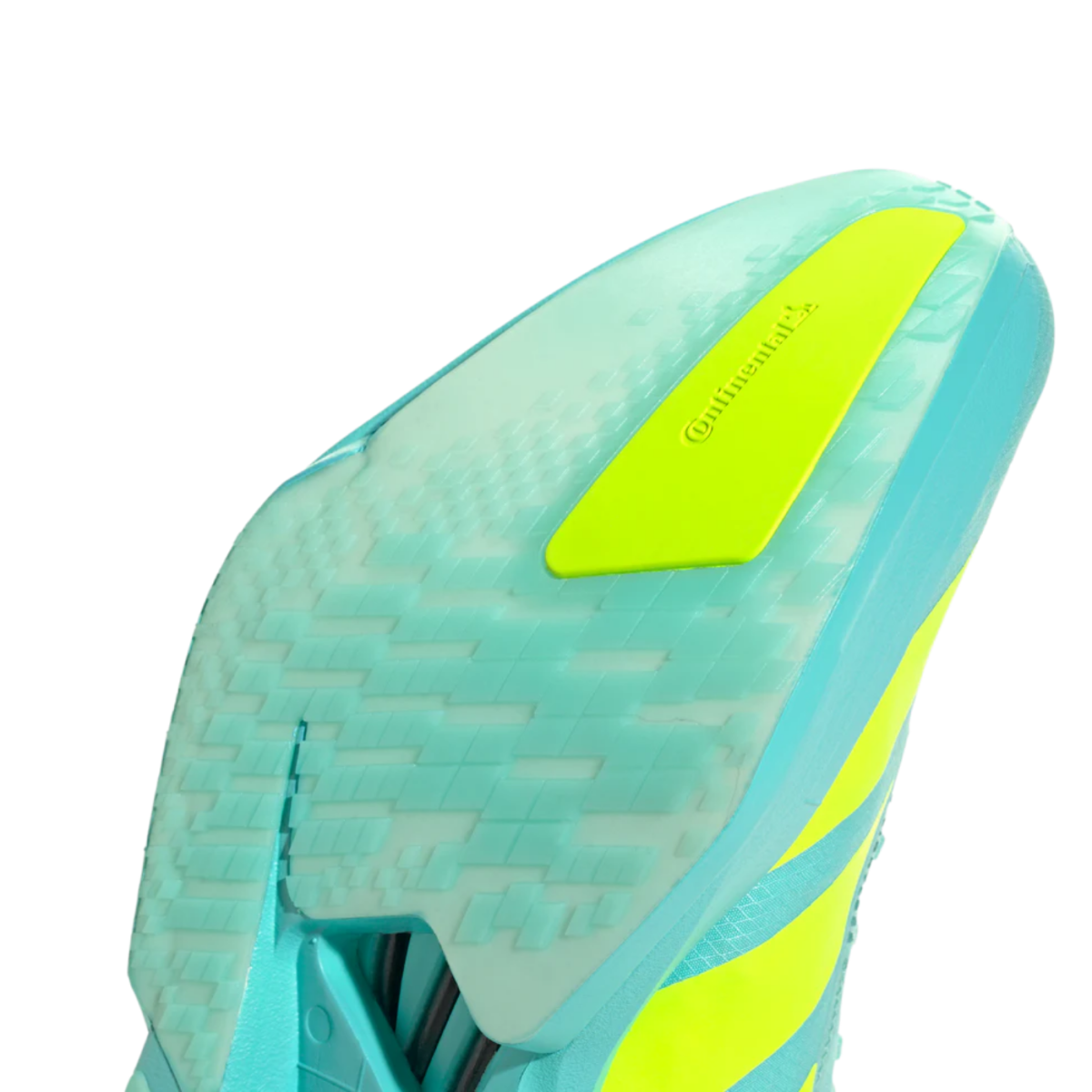 Adizero Adios Pro 4 Flash Aqua Lucid Lemon - detalhe do solado