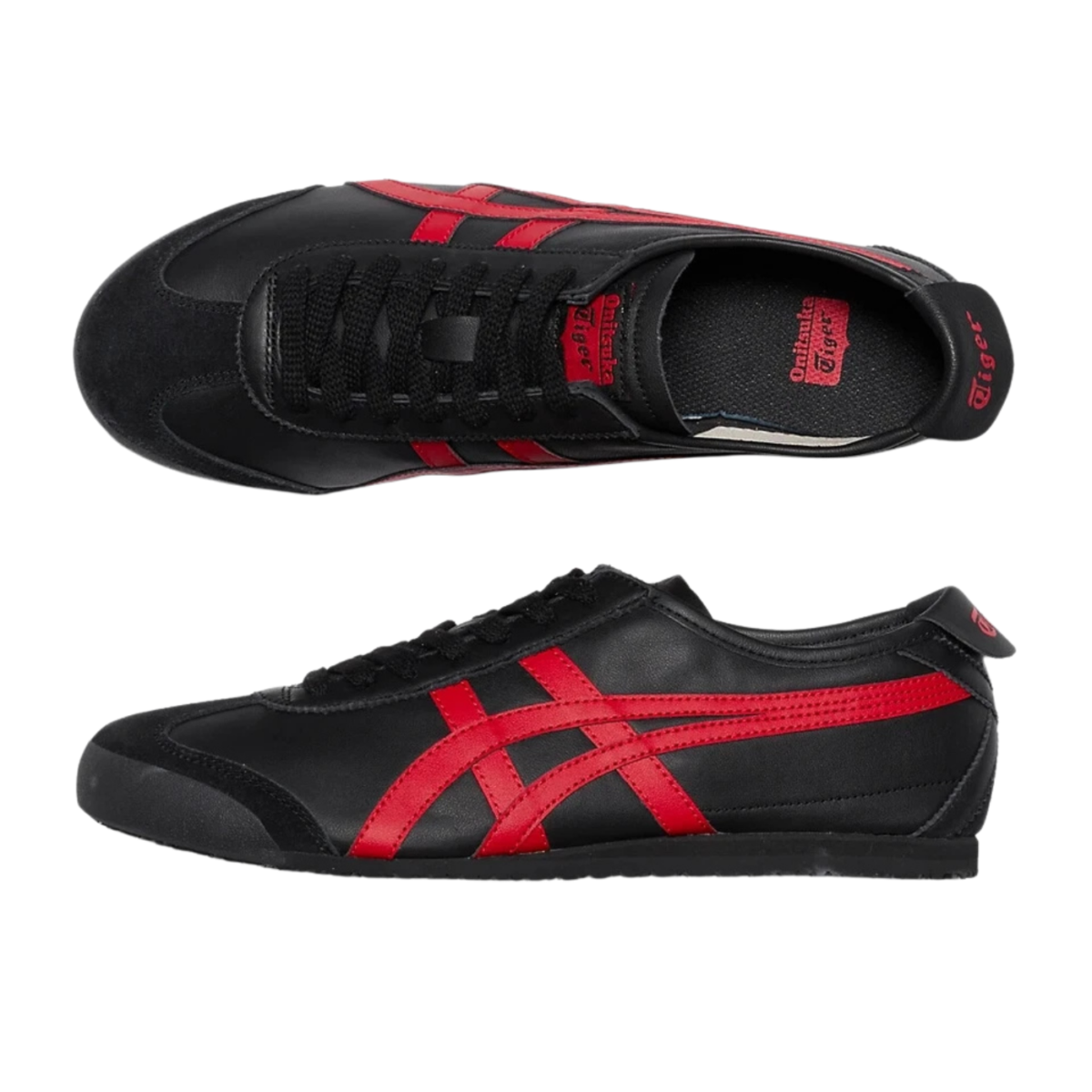 Onitsuka Tiger Mexico 66 Black / Classic Red - vista lateral