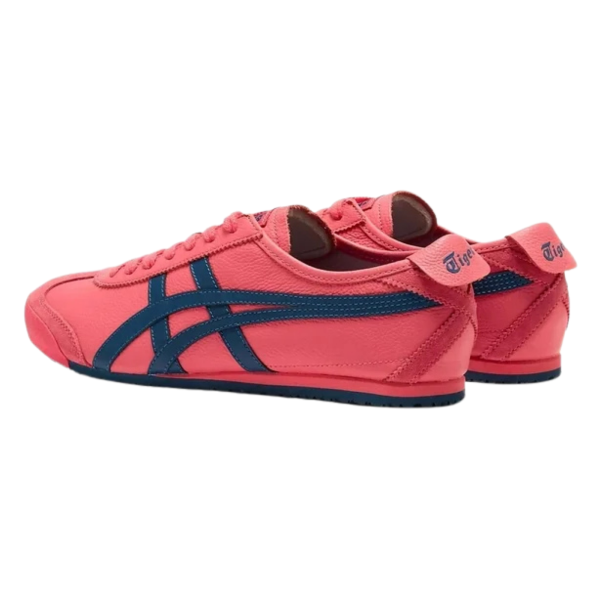 Onitsuka Tiger Mexico 66 Leather Pink Cameo / Mako Blue - vista lateral