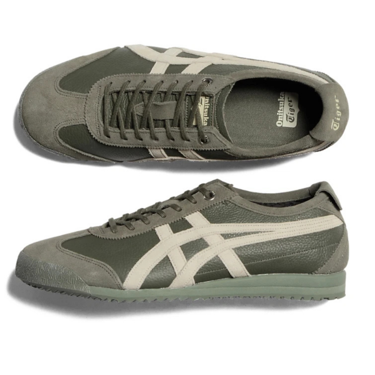 Onitsuka Tiger Mexico 66 SD Vintage Mantle Green Ivory - vista lateral
