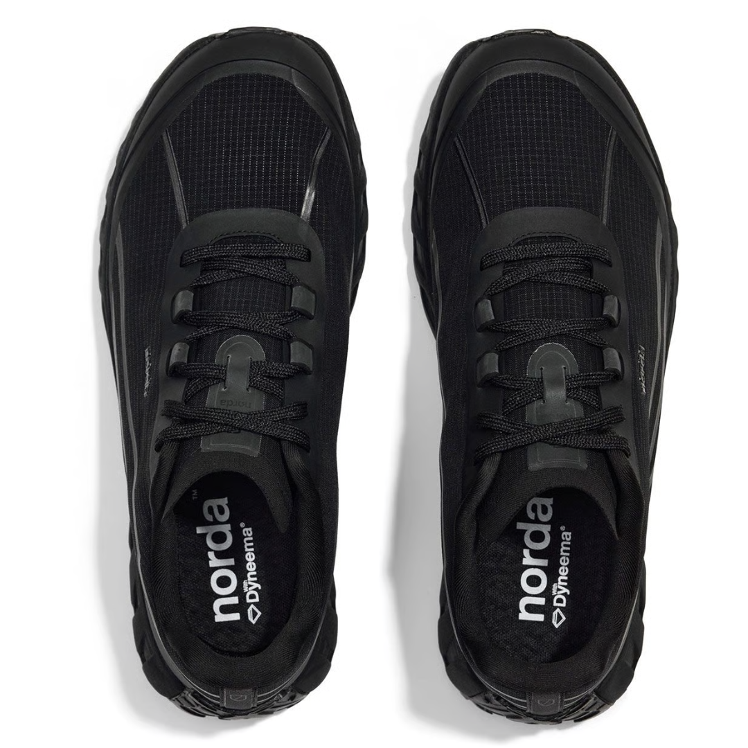 Tênis Norda Dyneema 002 Stealth Black - Corrida e Trilha Impermeável