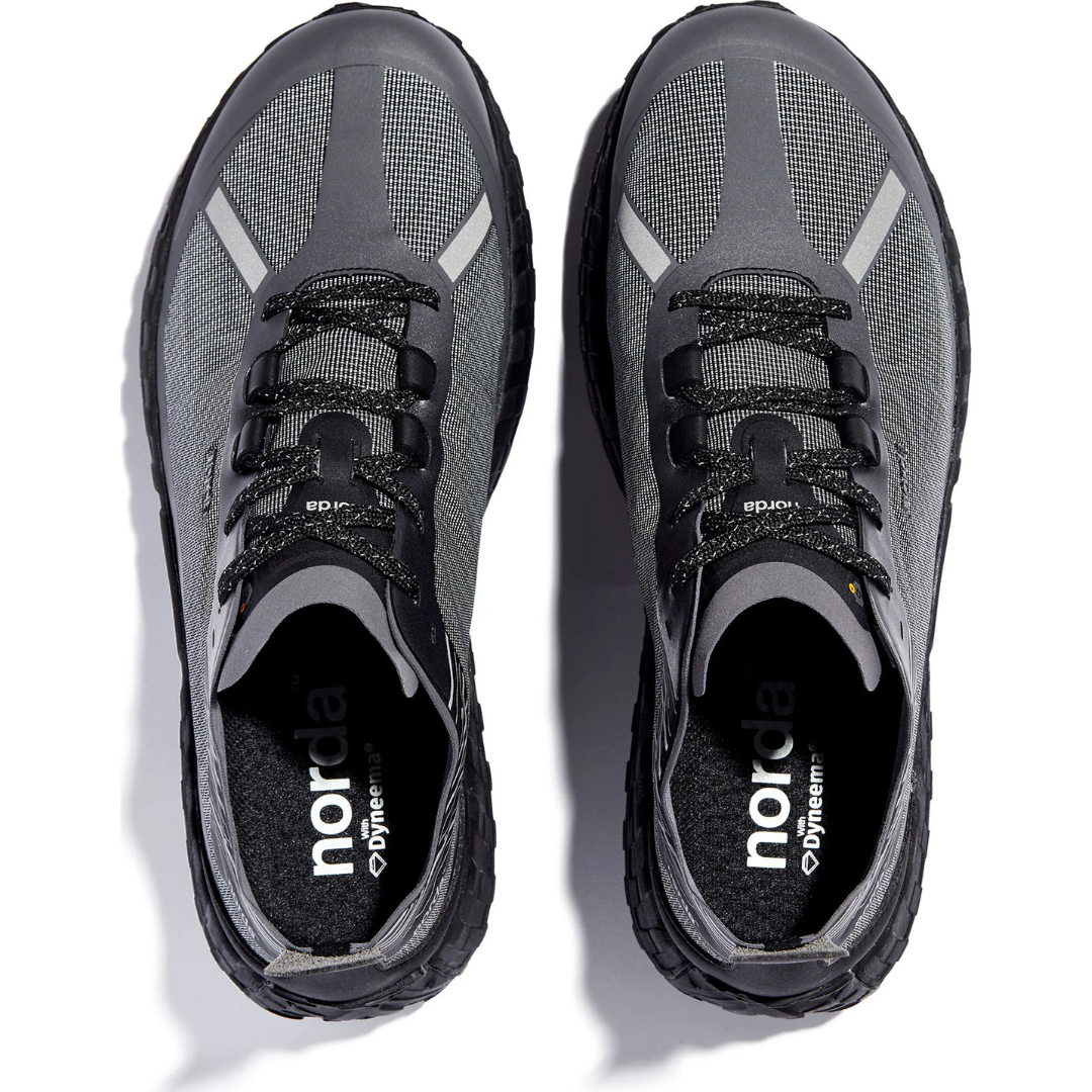 Tênis Norda Dyneema 001 Black Spikes - Corrida e Trilha Impermeável
