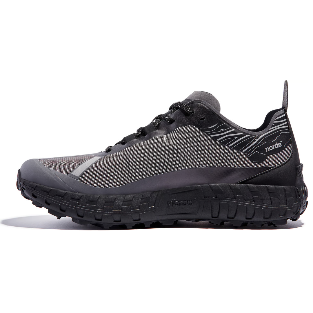 Tênis Norda Dyneema 001 Black Spikes - Corrida e Trilha Impermeável