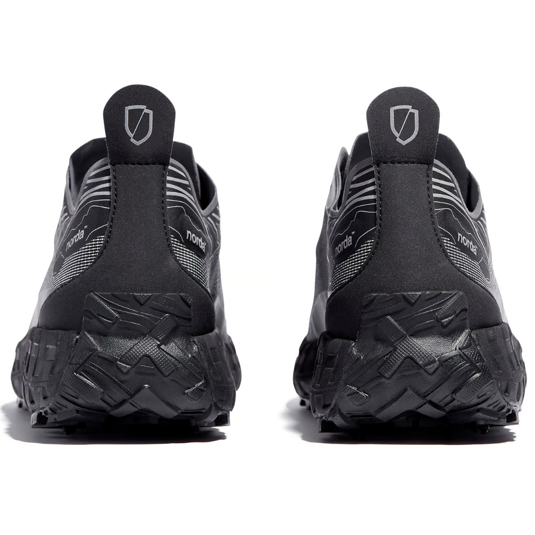 Tênis Norda Dyneema 001 Black Spikes - Corrida e Trilha Impermeável
